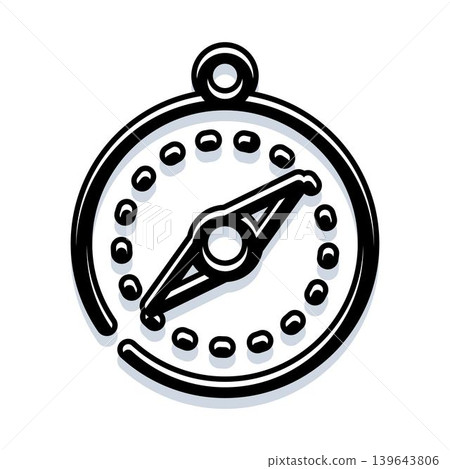 Navigating direction with modern compass black icon Navigating direction with modern compass black icon 139643806