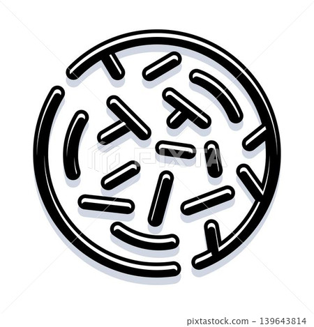 Microscopic bacteria or germs in petri dish illustration Microscopic bacteria or germs in petri dish illustration 139643814