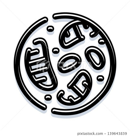 Cell nucleus and cytoplasm microbiology icon Cell nucleus and cytoplasm microbiology icon 139643839