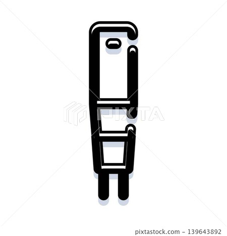 Medical needle holder instrument vector icon illustration Medical needle holder instrument vector icon illustration 139643892