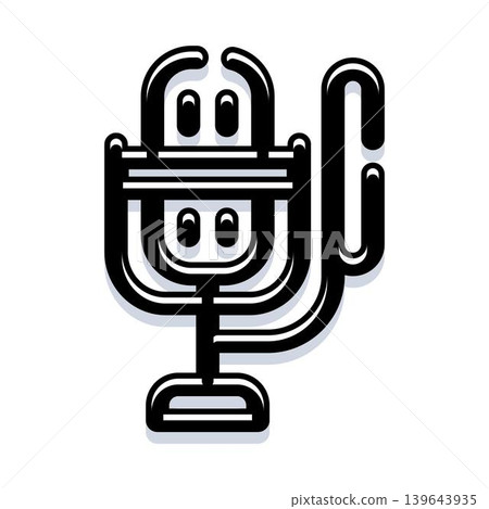Microphone icon illustrating broadcast and podcasting concept Microphone icon illustrating broadcast and podcasting concept 139643935