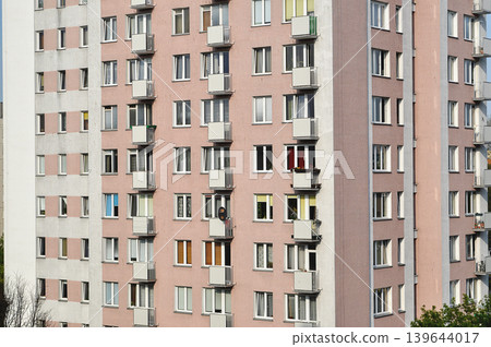 building block of flats many flats on the estate multi-family building building block of flats many flats on the estate multi-family building 139644017