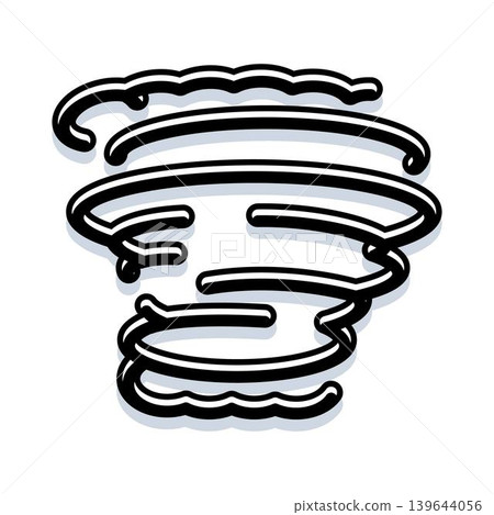 Stylized tornado swirling graphic icon design Stylized tornado swirling graphic icon design 139644056