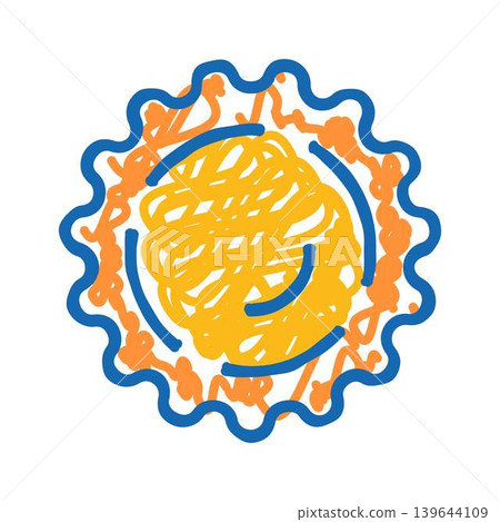 Spaghetti noodles food abstract playful scribble icon 139644109