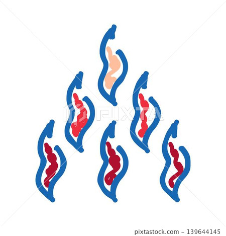 Abstract stylized drawing representing inflammation or healing process Abstract stylized drawing representing inflammation or healing process 139644145