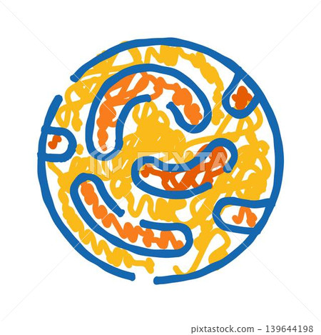 Abstract scribble drawing showing cell structure and microbiology Abstract scribble drawing showing cell structure and microbiology 139644198
