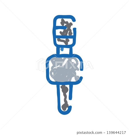 Hoist lifting mechanism icon drawing concept Hoist lifting mechanism icon drawing concept 139644217
