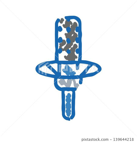 Hand drawn condenser studio microphone for podcasting Hand drawn condenser studio microphone for podcasting 139644218