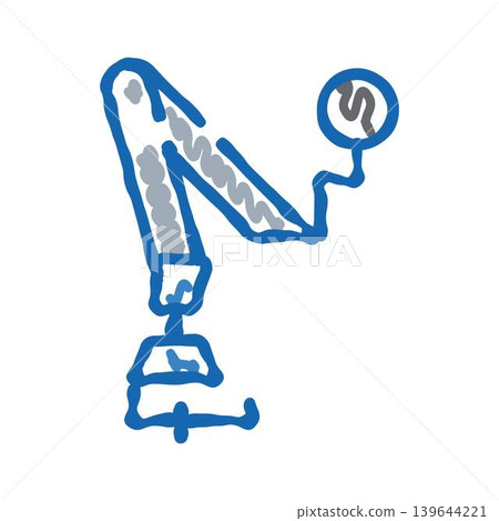 Robotic arm technology icon illustrating industrial automation manufacturing Robotic arm technology icon illustrating industrial automation manufacturing 139644221