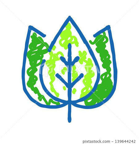Hand drawn green leaf symbol for ecology Hand drawn green leaf symbol for ecology 139644242