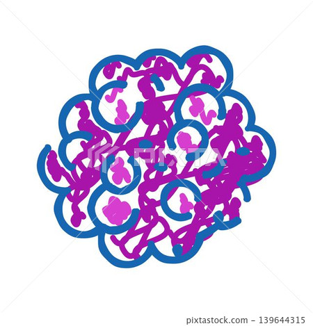 Abstract brain doodle representing complex thoughts and ideas Abstract brain doodle representing complex thoughts and ideas 139644315