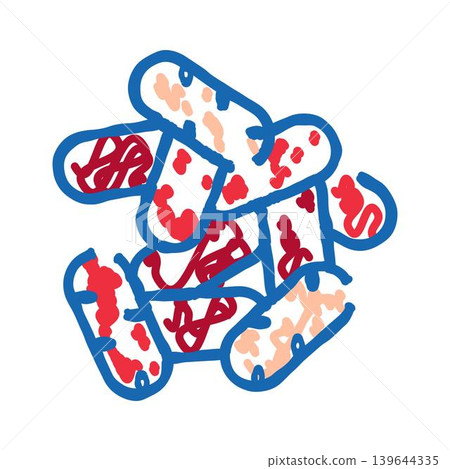 Probiotic bacteria illustrating gut flora microbiome concept Probiotic bacteria illustrating gut flora microbiome concept 139644335