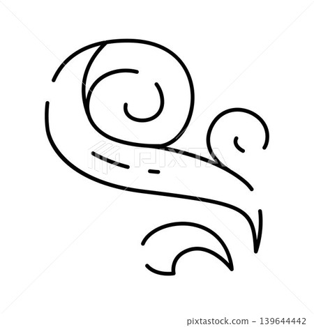 Wind gust swirling lines abstract weather blowing current Wind gust swirling lines abstract weather blowing current 139644442