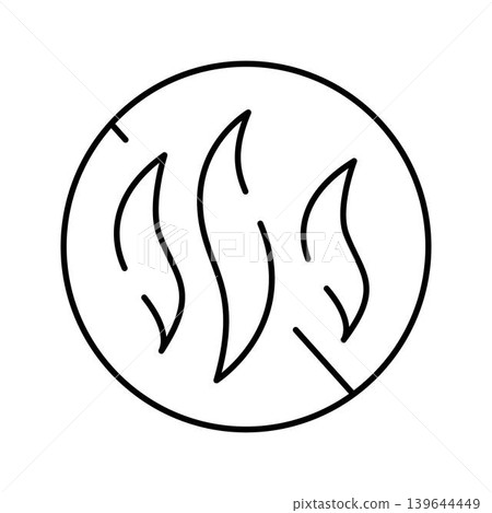 Fire flames symbol line art representing heat energy Fire flames symbol line art representing heat energy 139644449