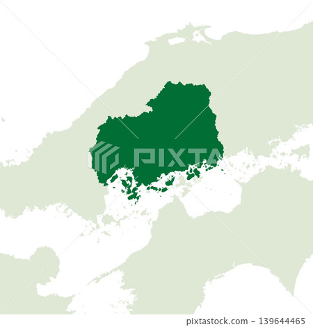 日本廣島縣地圖向量插圖素材 日本廣島縣地圖向量插圖素材 139644465