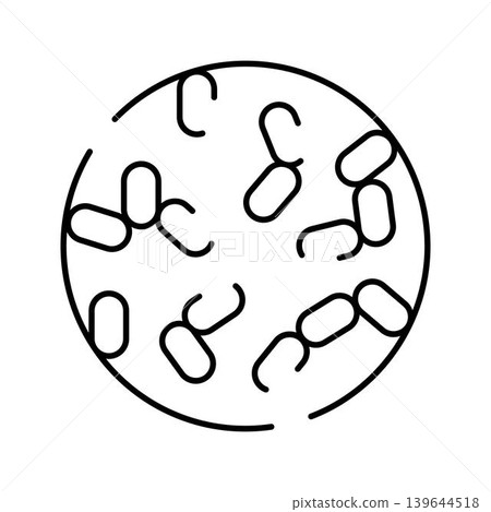 Bacteria in petri dish showing microbiology research concept 139644518