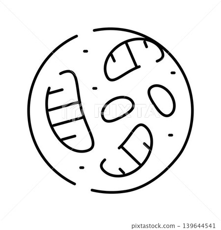 Probiotic bacteria microorganism gut health line icon Probiotic bacteria microorganism gut health line icon 139644541