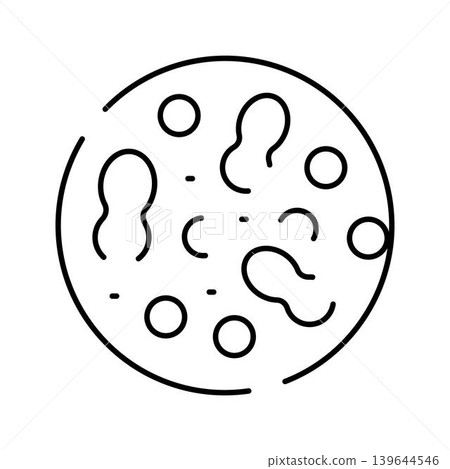 Round pizza line icon representing fast food Round pizza line icon representing fast food 139644546