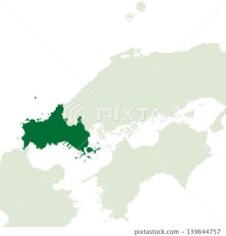 日本山口縣地圖向量插圖素材 日本山口縣地圖向量插圖素材 139644757