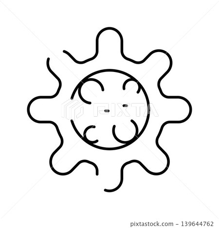 Microorganism icon illustrating virus, bacteria, or germ cell Microorganism icon illustrating virus, bacteria, or germ cell 139644762