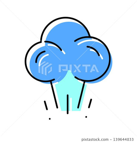 Vapor stream rising color icon illustration Vapor stream rising color icon illustration 139644833