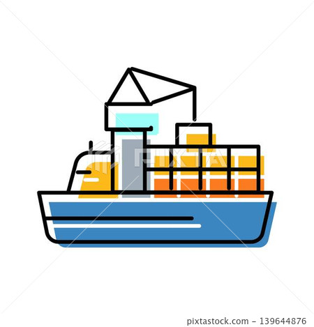 Cargo ship transporting containers, ocean freight logistics concept Cargo ship transporting containers, ocean freight logistics concept 139644876