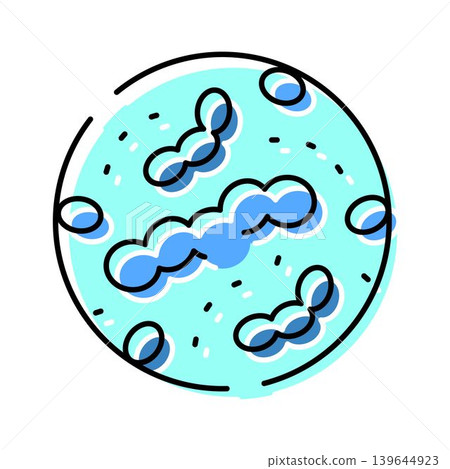 Bacteria or microorganism colony growing in petri dish 139644923