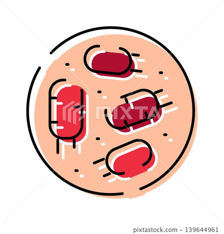 Skin wound healing process with stitches icon 139644961