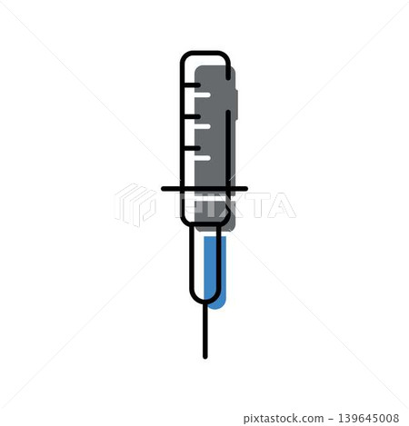 Syringe icon symbolizing medical vaccination and healthcare treatment Syringe icon symbolizing medical vaccination and healthcare treatment 139645008