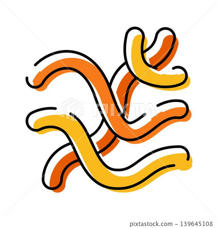 Abstract tangled lines forming a modern vibrant pattern Abstract tangled lines forming a modern vibrant pattern 139645108