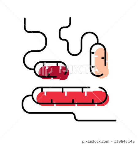 Human digestive system with abstract gut organs illustration Human digestive system with abstract gut organs illustration 139645142