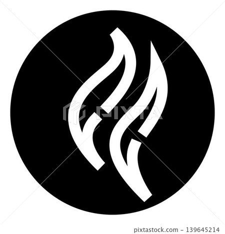 Abstract flame logo icon symbolizing energy and spirit Abstract flame logo icon symbolizing energy and spirit 139645214