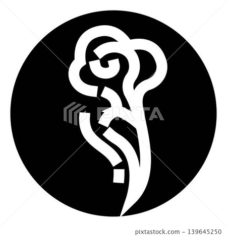 Rising question marks forming abstract smoke or brain 139645250