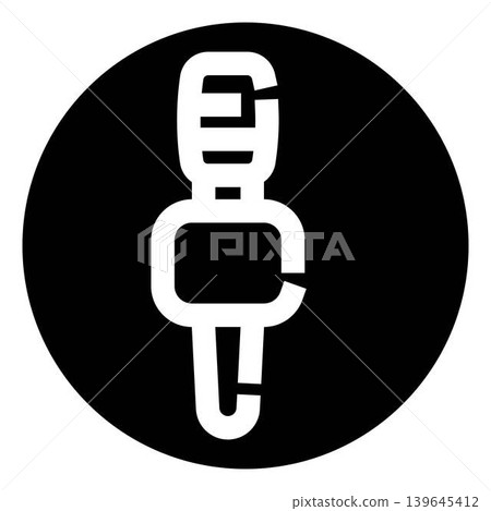 Microphone icon representing podcasting and audio recording 139645412