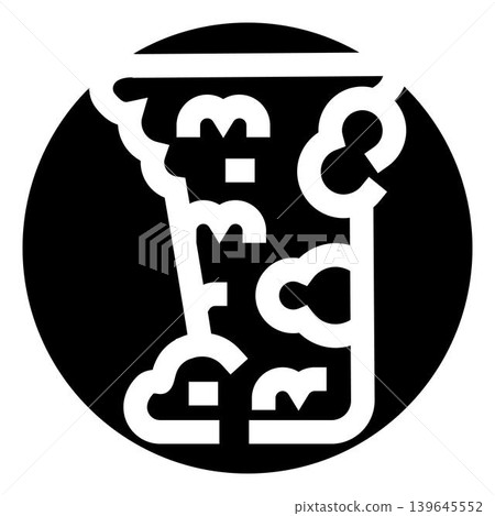 Stylized abstract glyph creating complex ornamental pattern Stylized abstract glyph creating complex ornamental pattern 139645552
