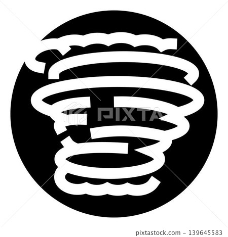 Tornado vortex storm wind weather icon 139645583