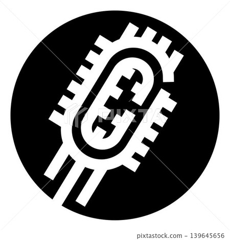 Microphone icon representing audio recording and broadcasting 139645656