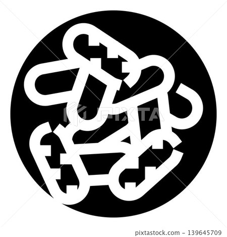 Broken chain links icon symbolizing weakness and freedom Broken chain links icon symbolizing weakness and freedom 139645709