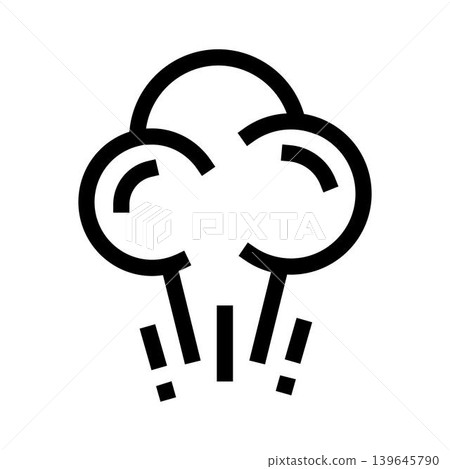 Steam or smoke icon representing vapor and smell 139645790