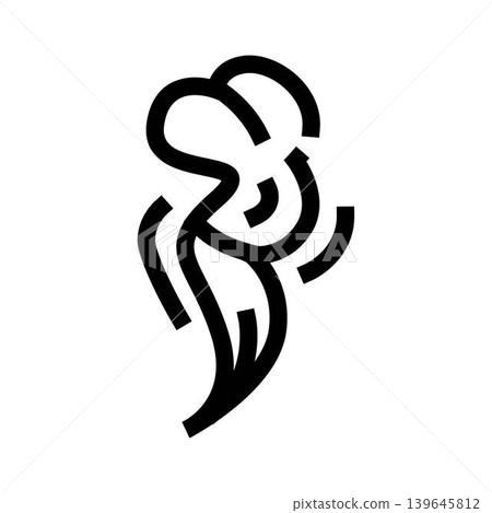 Abstract art line drawing of a flower Abstract art line drawing of a flower 139645812