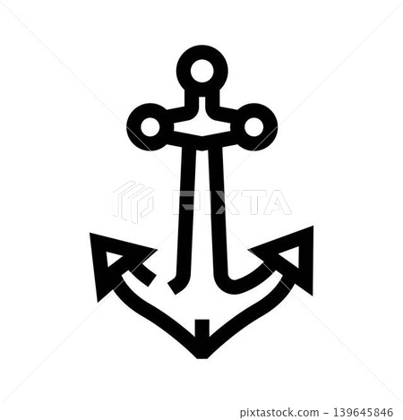 Anchor symbol representing stability, security, and marine navigation Anchor symbol representing stability, security, and marine navigation 139645846