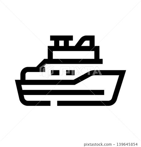 Yacht boat icon representing marine travel and water transportation Yacht boat icon representing marine travel and water transportation 139645854