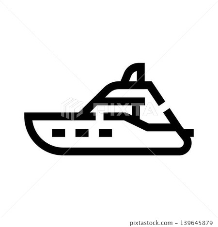 Yacht icon representing luxury travel and marine transport Yacht icon representing luxury travel and marine transport 139645879
