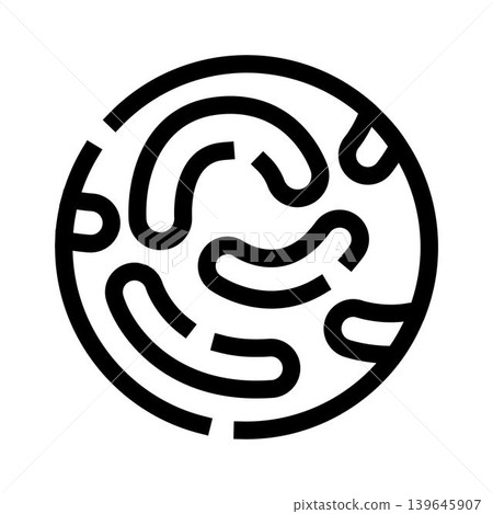 Bacteria microorganisms in petri dish line icon Bacteria microorganisms in petri dish line icon 139645907