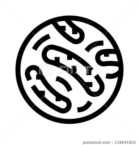 Mitochondrion organelle generating cell energy line icon Mitochondrion organelle generating cell energy line icon 139645920