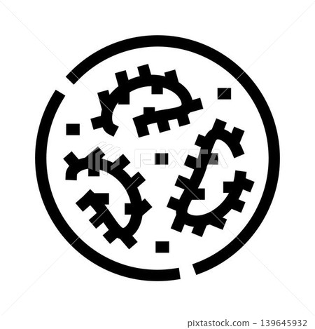 Bacteria or virus spreading in a petri dish icon Bacteria or virus spreading in a petri dish icon 139645932