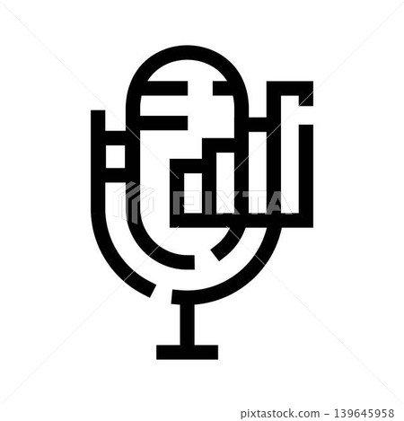 Microphone icon representing podcasting and audio recording Microphone icon representing podcasting and audio recording 139645958