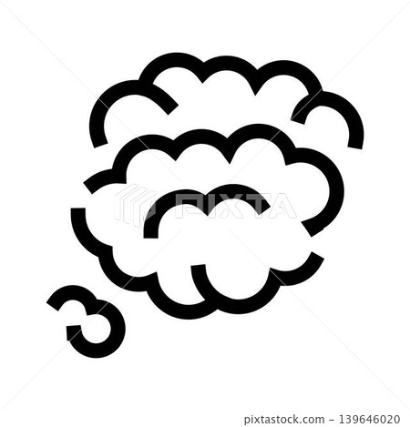 Bad smell or gas cloud emitting icon 139646020
