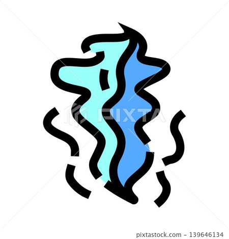 Stylized wind vortex blowing swirling abstract weather icon Stylized wind vortex blowing swirling abstract weather icon 139646134