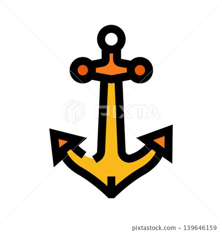 Anchor icon symbolizing marine travel and stability Anchor icon symbolizing marine travel and stability 139646159
